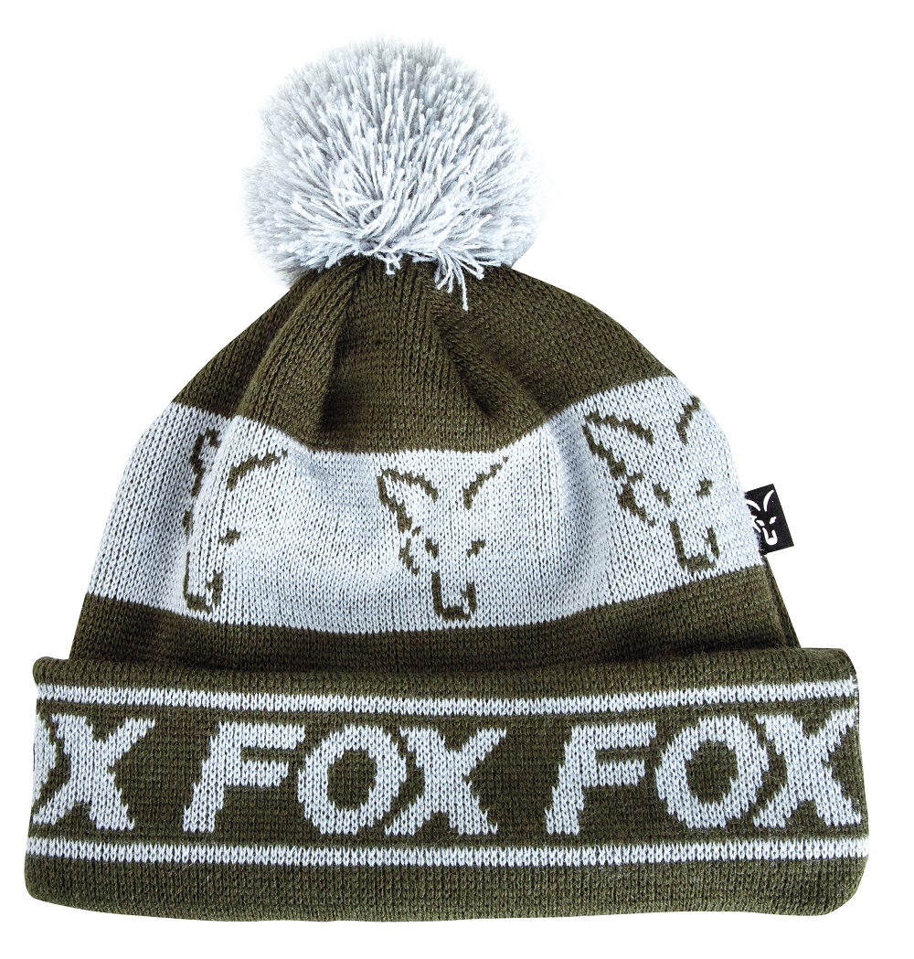 FOX GREEN/SILVER LINED BOBBLE HAT