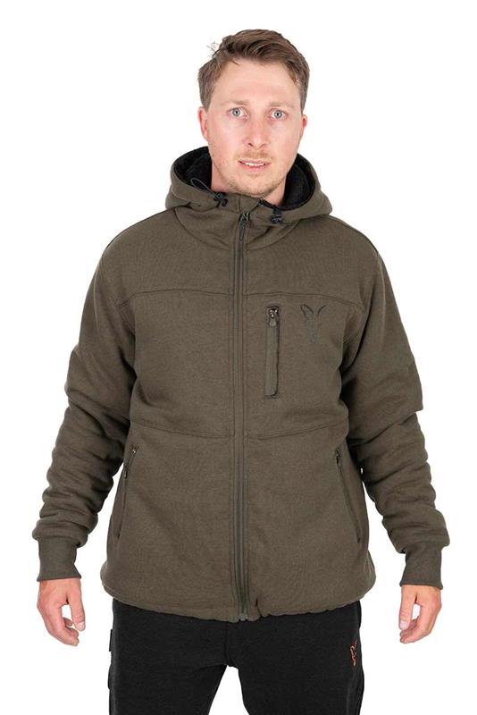Fox Collection Sherpa Jacket Green & Black S