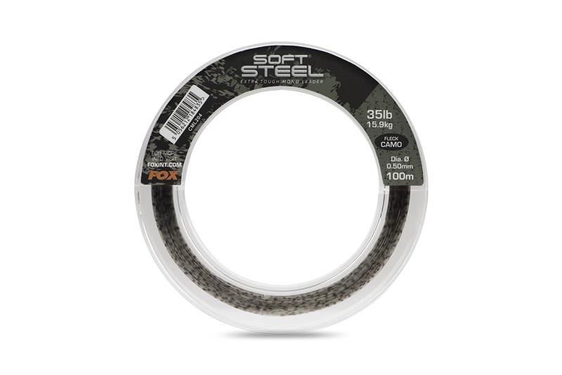 FOX Soft Steel Fleck Camo Leader 35lb (15.9kg) 0.50mm x 100m
