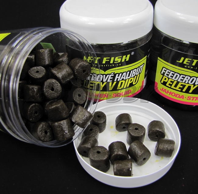 FEEDROVE HALIBUT PELETY V DIPE 120g-12mm JAHODA