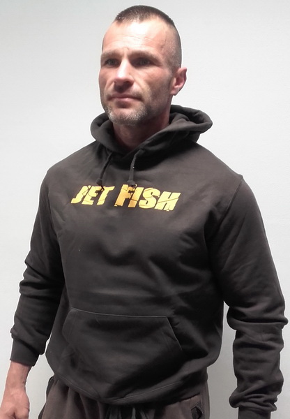 Mikina JET FISH s kapucou-ČIERNA