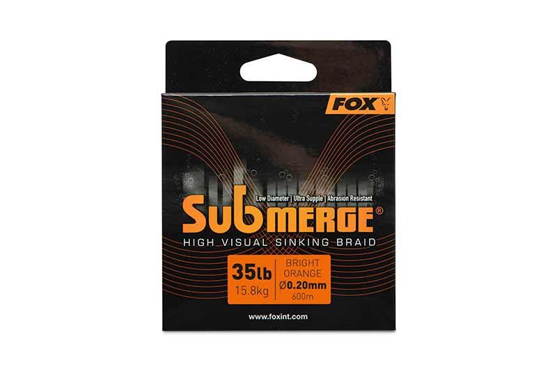 FOX Submerge Orange sinking braid x 600m 0.38mm 65lb/29.5kg