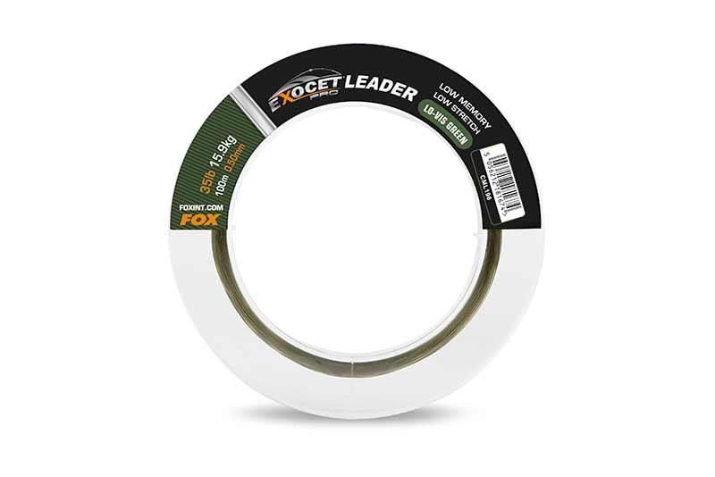 FOX Exocet Pro (Low vis green) Leader 35lb (15.9kg) 0.50mm x 100m